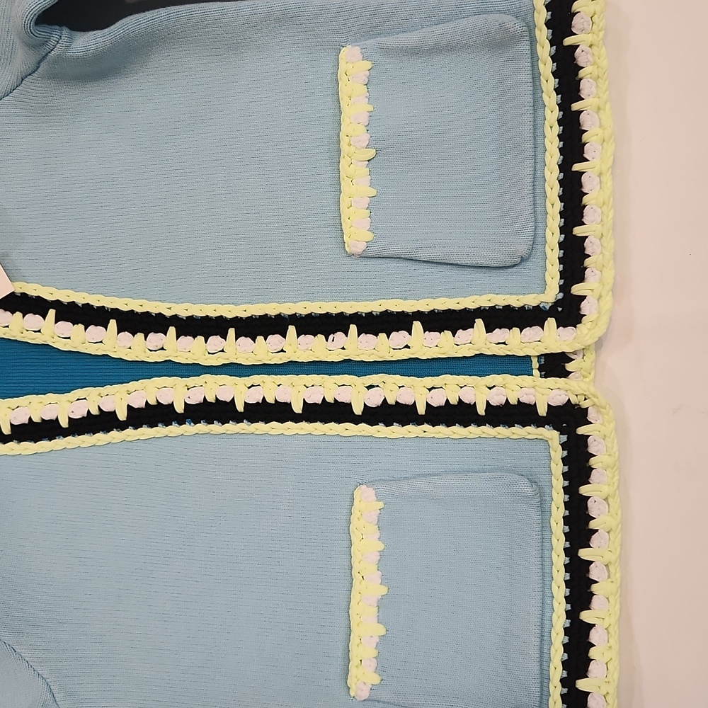 Tory Burch | Tech Knit Viscose Contrast~Trim Cardigan Sz S - Picture 3 of 7
